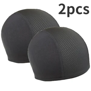 Quick Dry Skull Cap for Helmet Liner – Breathable Moisture Wicking Beanie Hat for Cycling, Running, and Motor Sports - 2pcs-1