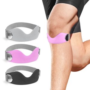 Adjustable Patellar Tendon Support Strap Silicone Knee Band for Running, Basketball, and Sports Pain Relief – Likron