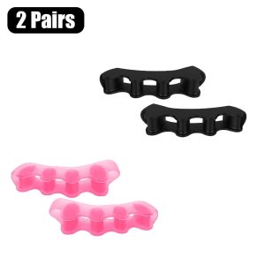 Silicone Toe Separators and Stretchers for Foot Comfort, Gel Toe Straighteners for Alignment and Pressure Relief - 2 Pairs-g