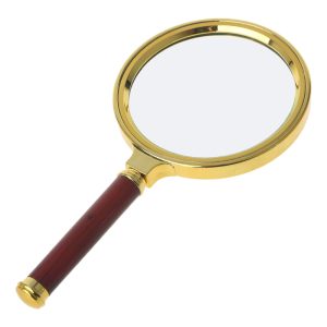 Retro Handheld Magnifying Glass 10X Power - Classic Design Loupe for Reading, Hobby, and Inspection (Multiple Sizes)