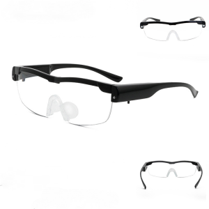 2.5X Headband Magnifying Glasses with LED Light – Portable Eyewear for Detailed Repair, Reading, and Hobbies (PC Lens, ABS Frame)