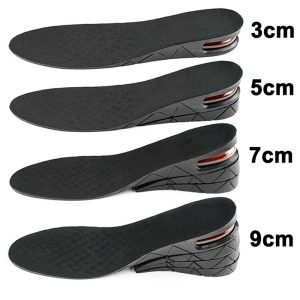 Adjustable Height Increase Insoles with Air Cushion Lift Inserts for Men & Women (1.2" to 3.5" Variable Lift)