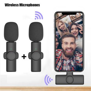 Likron Professional Wireless Lavalier Microphone System - Plug & Play Lapel Mic for iPhone, iPad, Android, and Laptop (Video Recording, Live Streaming, Interviews)