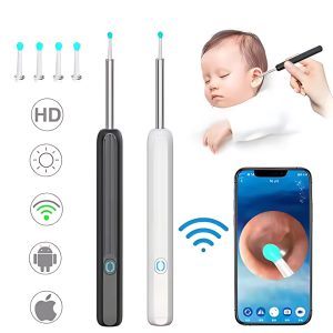 Wireless HD Ear Otoscope with Camera - USB-C Rechargeable Ear Wax Removal Endoscope Tool