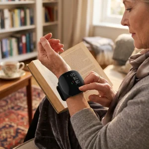 Likron Smart Wrist Companion - Hands-Free Voice-Assisted Digital Display Wearable for Daily Wellness Tracking