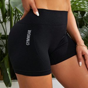2-Pack Women's High-Waisted Seamless Yoga Shorts - Moisture-Wicking Athletic Performance Wear