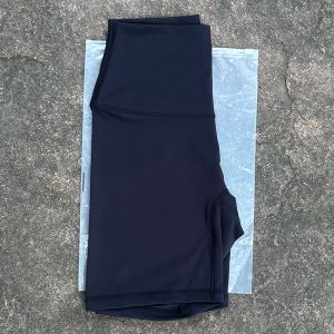 Women Sports Biker Shorts Women Naked Feeling High Waist Yoga Shorts Push Up Fitness Leggings Tummy Control Yoga Slim Shorts - Black