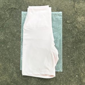 Women Sports Biker Shorts Women Naked Feeling High Waist Yoga Shorts Push Up Fitness Leggings Tummy Control Yoga Slim Shorts - Rose Powder