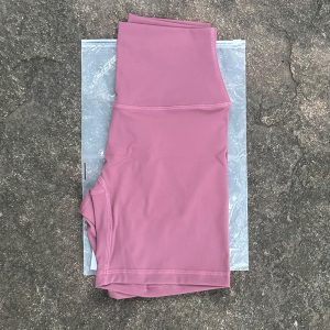 Women Sports Biker Shorts Women Naked Feeling High Waist Yoga Shorts Push Up Fitness Leggings Tummy Control Yoga Slim Shorts - Plum