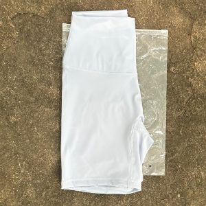 Women Sports Biker Shorts Women Naked Feeling High Waist Yoga Shorts Push Up Fitness Leggings Tummy Control Yoga Slim Shorts - Light Blue