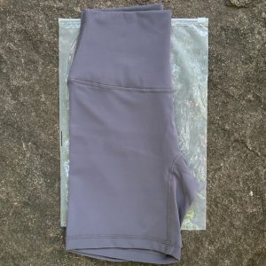 Women Sports Biker Shorts Women Naked Feeling High Waist Yoga Shorts Push Up Fitness Leggings Tummy Control Yoga Slim Shorts - Light Lotus Grey