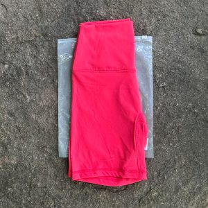 Women Sports Biker Shorts Women Naked Feeling High Waist Yoga Shorts Push Up Fitness Leggings Tummy Control Yoga Slim Shorts - Honey Peach Red