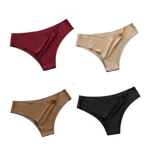 Premium 4-Pack Women’s Seamless Ice Silk Panties - Breathable Lightweight Everyday Underwear - Soft Stretch Full Coverage Fit (Sizes M-XL)