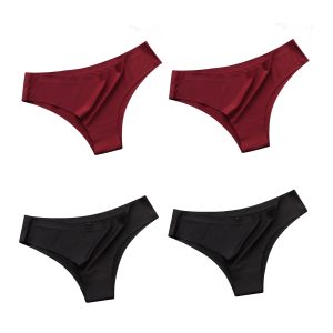 Premium 4-Pack Women’s Seamless Ice Silk Panties - Breathable Lightweight Everyday Underwear - Soft Stretch Full Coverage Fit (Sizes M-XL)