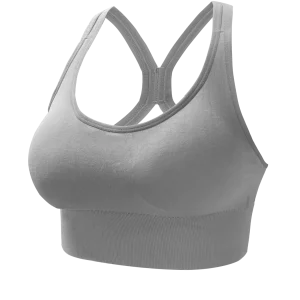 2-Pack Premium Seamless Comfort Yoga Sports Bra – Lightweight & Supportive Athletic Wear - Gray
