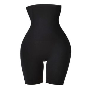 2pcs Women’s High-Waist Seamless Compression Shorts - Comfortable Smooth Silhouette Shaper for Daily Wear - Breathable Fabric (Black/Beige) - Black