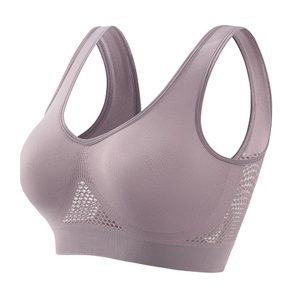 2pcs Premium Women’s Seamless Sports Bra - High-Support Comfort for Yoga, Walking & Daily Activity - Breathable Moisture-Wicking Fabric (S-5XL) - Light Gray