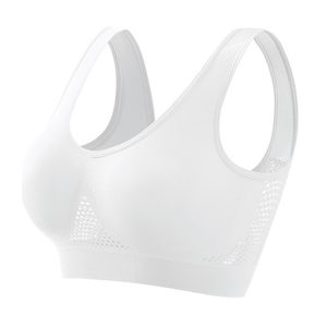2pcs Premium Women’s Seamless Sports Bra - High-Support Comfort for Yoga, Walking & Daily Activity - Breathable Moisture-Wicking Fabric (S-5XL) - White